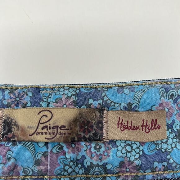 Paige Hidden Hills Dark Wash Boot Cut Premium Denim Jeans Size 26 - Picture 12 of 16